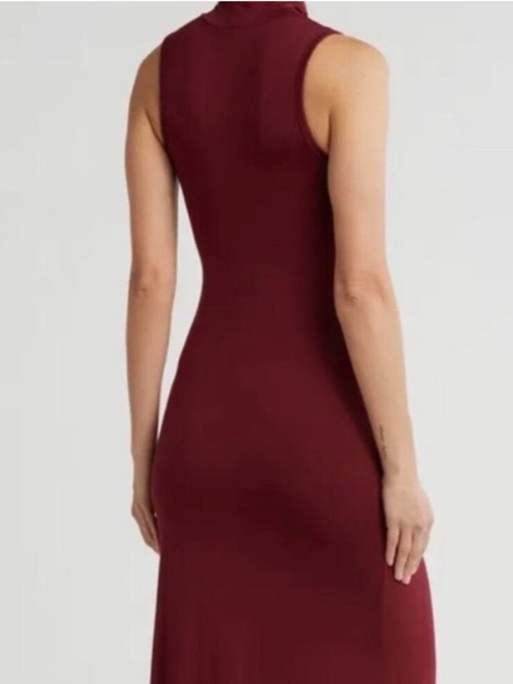 A New Day Ribbed Sleeveless Turtleneck Maxi Dress - Burgundy Size XS | NWT - Picture 2 of 7